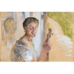 Jacek MALCZEWSKI (1854-1929), Ritratto di ragazza con violoncello, 1911