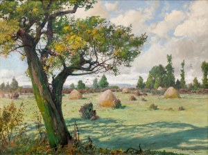 Michał Gorstkin WYWIÓRSKI (1861-1926), Pejzaż - koniec lata, 1916