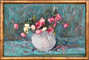 Włodzimierz TERLIKOWSKI (1873-1951), Kwiaty w kulistym wazonie, 1923
