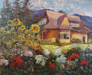 Franciszek MOLLO (1897 -?), Kwitnący ogród