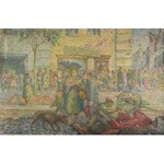 Jerzy HULEWICZ (1886-1941), Scena uliczna z września 1939 roku