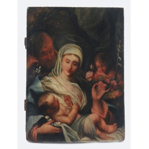 Malarz nieokreślony, XVIII w., Matka Boska z Dzieciątkiem i św. Janem Chrzcicielem