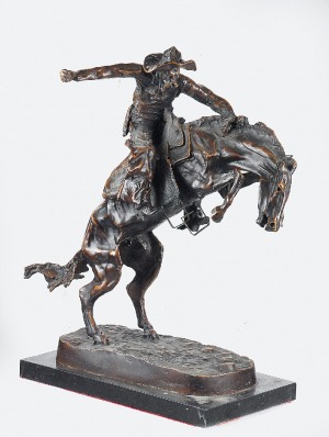 Sackider Frederic REMINGTON (1861-1909), Ujeżdżanie konia - koń stający dęba
