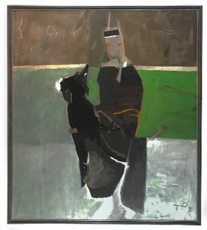 Teresa PĄGOWSKA (1929-2007), Pies i jego pan, 1999