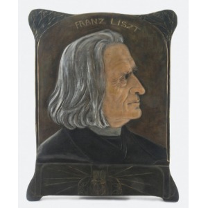 Ernst Wahliss(1837 - 1900), Plakieta z popiersiem reliefowym Franciszka Liszta (1811-1886)