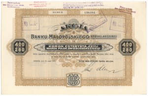 Bank Małopolski Sp. Akc., 400 kr 1919