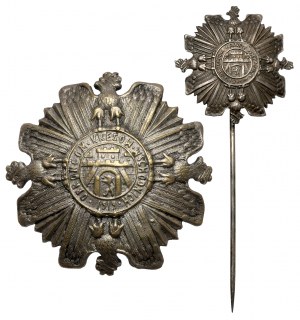 Odznaka, ORLĘTA Obrońcom Kresów 1919 - z miniaturką na szpilce