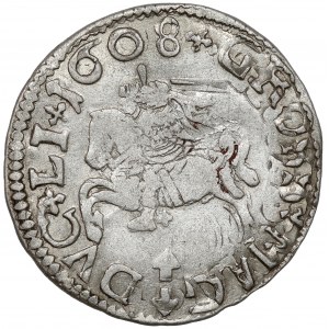 Zygmunt III Waza, Grosz Wilno 1608 - krzyże na rewersie