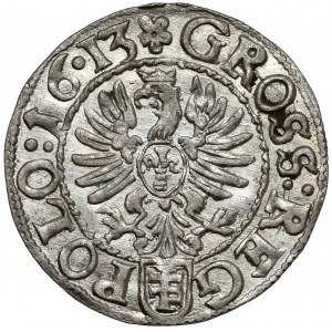 Zygmunt III Waza, Grosz Kraków 1613 - późny - PIĘKNY