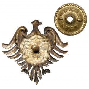 Odznaka patriotyczna - Herb Lwowa na piersi orła, Buszek