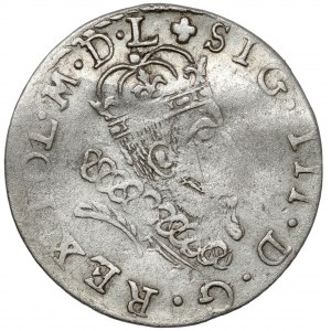 Zygmunt III Waza, Grosz Wilno 1607 - Bogoria w tarczy - b.rzadki