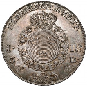 Sweden, Gustav III, Riksdaler 1777 OL