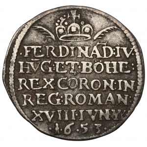 Austria, Ferdynand IV, Żeton koronacyjny 1653 (ø19mm) - na Świętego Cesarza Rzymskiego