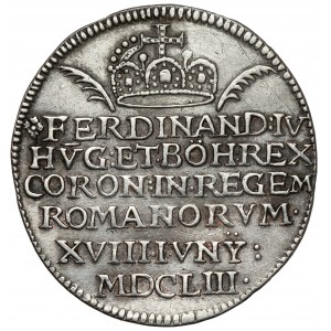 Austria, Ferdynand IV, Żeton koronacyjny 1653 (ø28mm) - na Świętego Cesarza Rzymskiego