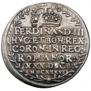 Austria, Ferdynand III, Żeton koronacyjny 1636 (ø27mm) - na Świętego Cesarza Rzymskiego