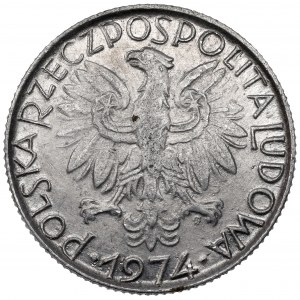 5 złotych 1974 Rybak - fałszerstwo z epoki