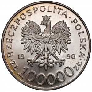 100.000 złotych 1990 Solidarność - odmiana A