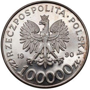 100.000 złotych 1990 Solidarność - odmiana A