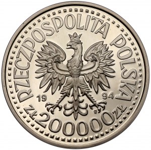 200.000 złotych 1994 Zygmunt I Stary - półpostać