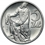 5 złotych 1959 Rybak - podwójne SŁONECZKO