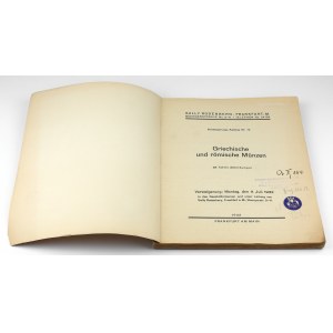 Katalog ofertowy, Sally Rosenberg 72 - monety antyczne (1932)