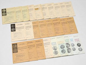 Biuletyn Numizmatyczny - zestaw 27 szt. z lat 1975-1999