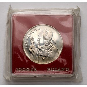 Próba SREBRO 1.000 złotych 1982 Jan Paweł II - popiersie - zgrzewka