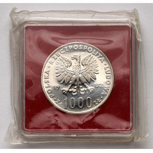 Próba SREBRO 1.000 złotych 1982 Jan Paweł II - popiersie - zgrzewka