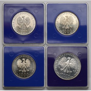 200 - 10.000 złotych 1976-1987 - Jan Paweł II i Igrzyska XXI Olimpijskie (4szt)