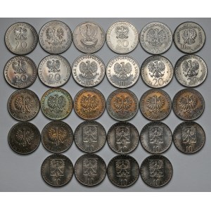 PRL, zestaw menniczych monet okolicznościowych (28szt)
