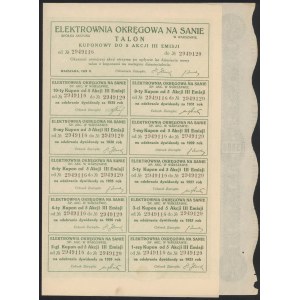 Elektrownia Okręgowa na Sanie, Em.3, 5x 1.000 mkp 1923