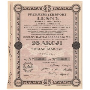 Przemysł i Eksport Leśny, Em.4, 25x 1.000 mkp 1922