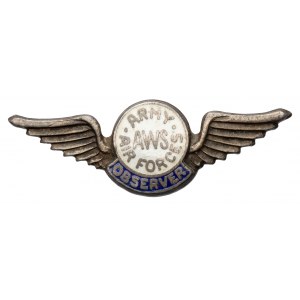 USA, Aircraft Warning Service (AWS) - przypinka obserwatora