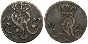 Poniatowski, Grosze 1767-G i 1768-g (2szt)