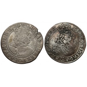 Jan II Kazimierz, Orty Kraków 1659 i Bydgoszcz 1667 (2szt)