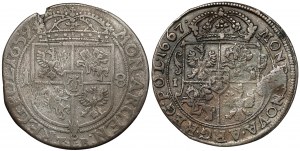 Jan II Kazimierz, Orty Kraków 1659 i Bydgoszcz 1667 (2szt)