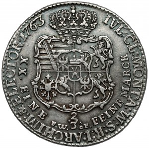 Fryderyk Chrystian, Gulden (2/3 talara) 1763 FWóF, Drezno