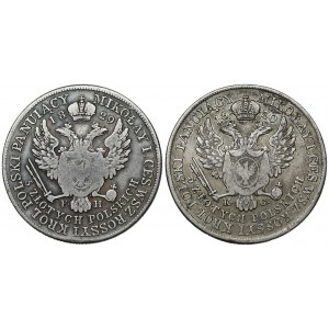 5 złotych polskich 1829 FH i 1830 KG (2szt)