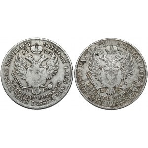 5 złotych polskich 1829 FH i 1830 KG (2szt)