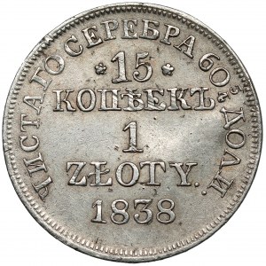 15 kopiejek = 1 złoty 1838 MW, Warszawa