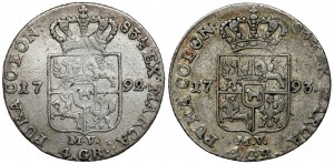 Poniatowski, Złotówka 1792 i 1793 MV (2szt)