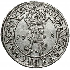 Zygmunt II August, Trojak Wilno 1563 - bez DG - LI
