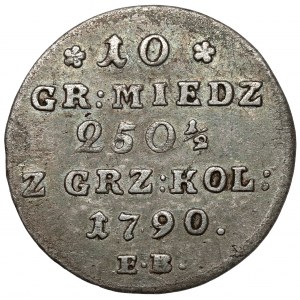 Poniatowski, 10 groszy 1790 E.B. - z kropką