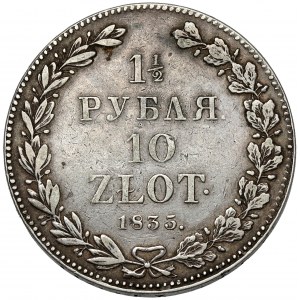 1-1/2 rubla = 10 złotych 1835 НГ, Petersburg