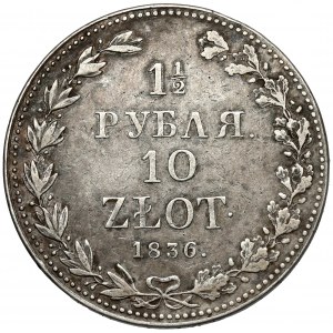 1-1/2 rubla = 10 złotych 1836 MW, Warszawa