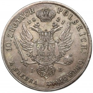 10 złotych polskich 1821 IB - bardzo rzadkie