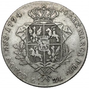 Poniatowski, 6-zloty thaler 1794 - variation 37.a5