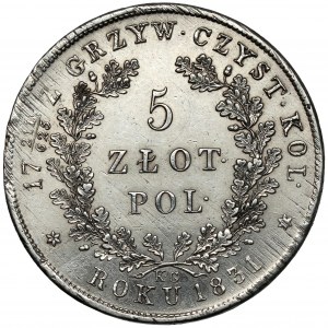 Powstanie Listopadowe, 5 złotych 1831 KG