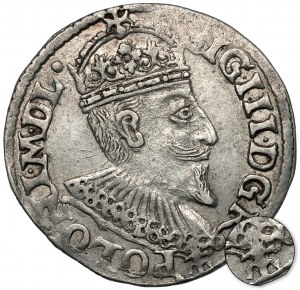 Zygmunt III Waza, Trojak Olkusz 1595 - ruszt pod popiersiem