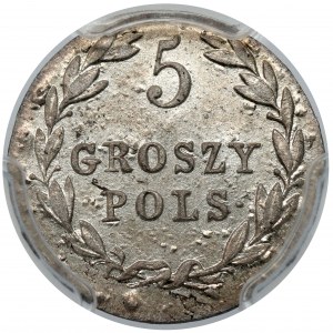5 groszy polskich 1823 I.B. - piękne